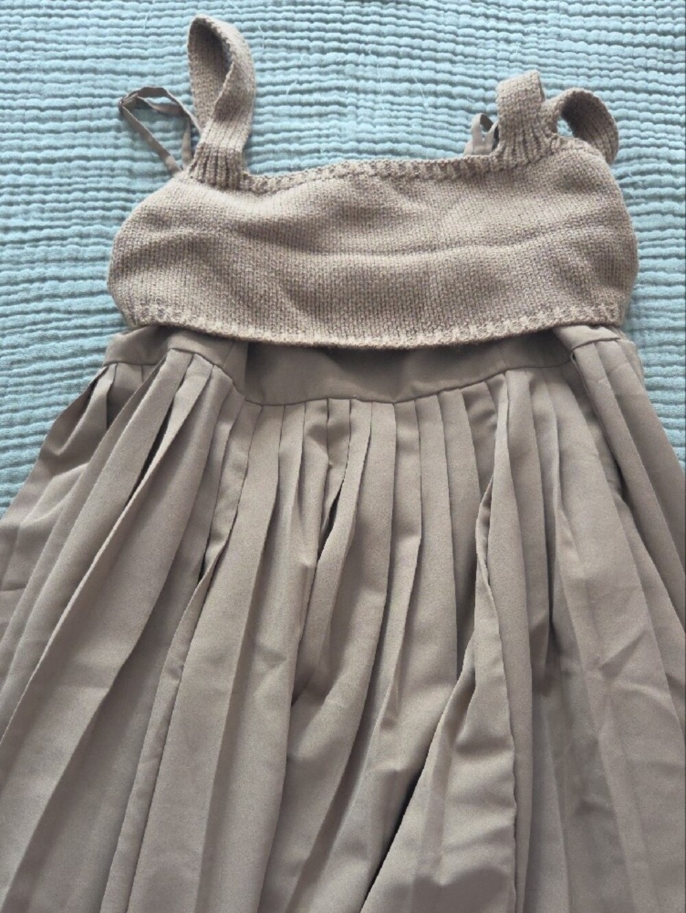 Pleated Maxi Skirt in Taupe - Picture 3 of 3